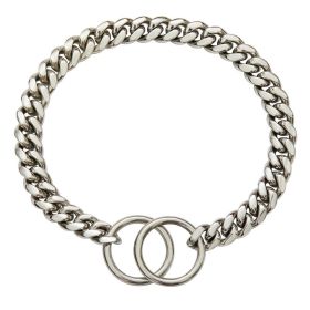 Pet Supplies Stainless Steel Drag Chain Double Ring (Option: Steel-45cm)